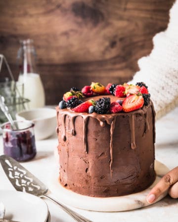 Dark Chocolate berry cake