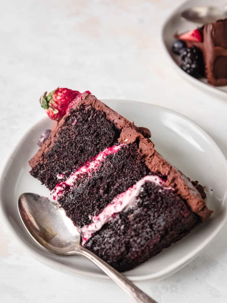 Chocolate Berry Cake (Mother's Day Cake) | Baking for Happiness